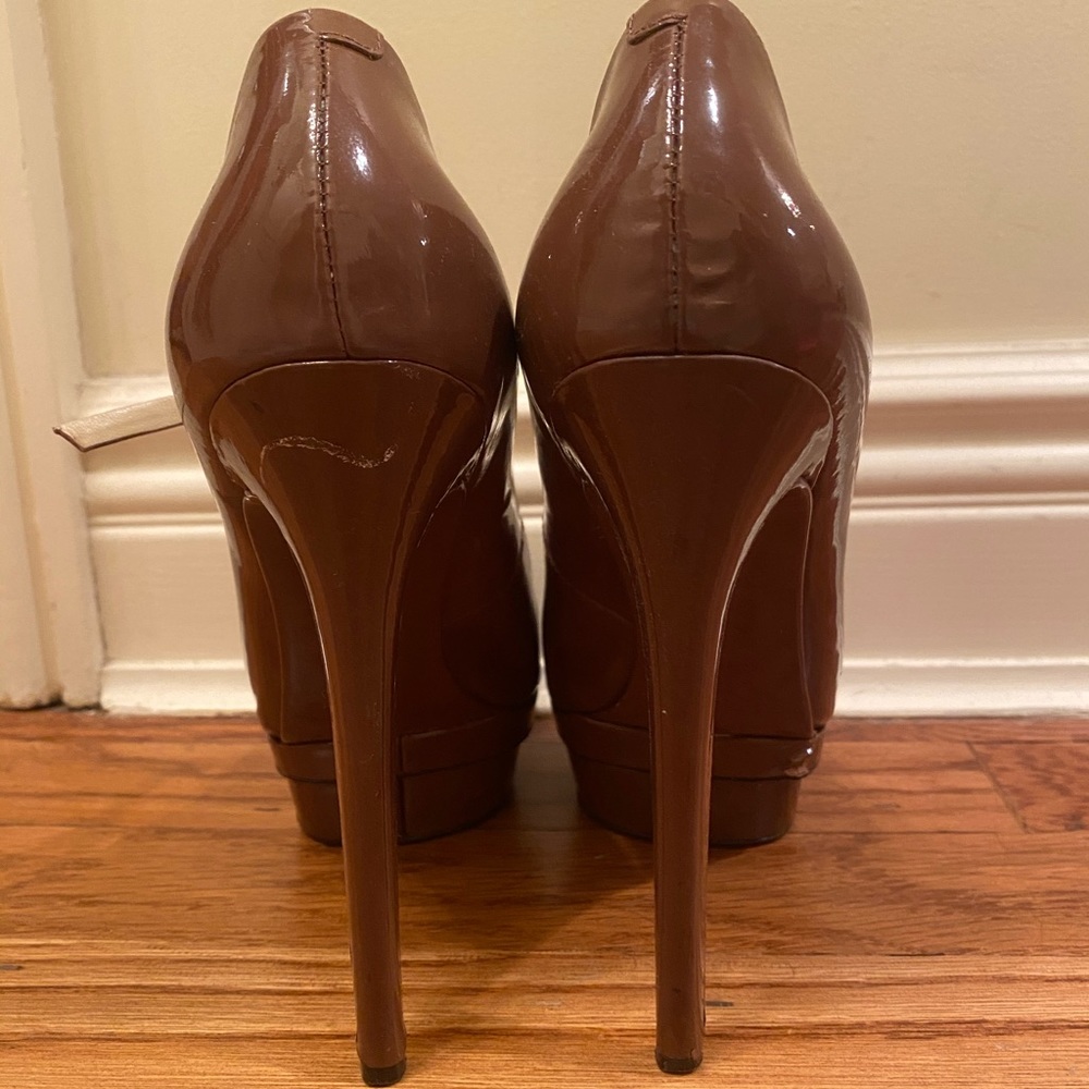Brian Atwood Platform Peep Toe Heels - Picture 4 of 5